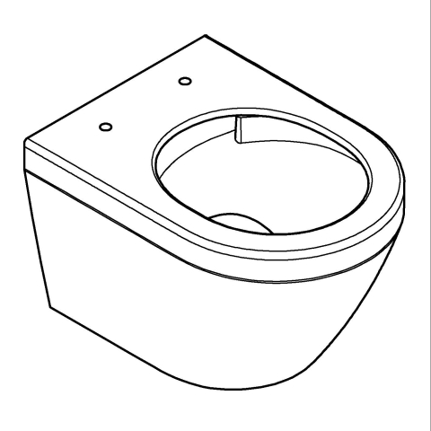 Vas WC Grohe Euro Ceramic WC de perete hung riml. compact, suspendat, pt rezervor incastrat, triple vortex, evacuare orizontala, Pure guard, compact, alb [1]