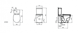 Rezervor pentru vas WC buton cu dubla comanda 6/3 litri Ideal Standard gama Connect Cube [1]