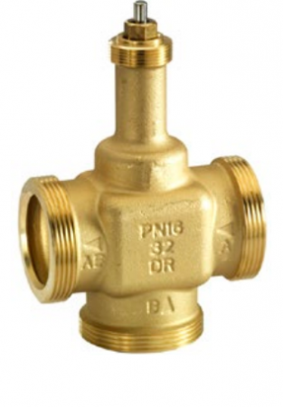 Ventile cu 3 cai - Ventil 3 cai echilibrat Resideo - Centra, PN16 DN25 kvs6.3 racord filetat ext 1-1/2"