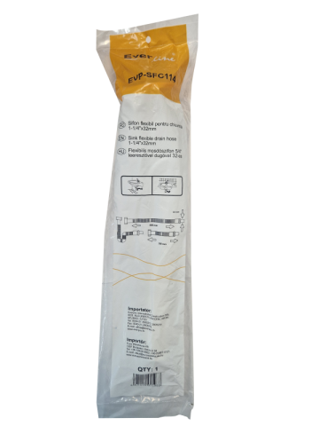 Ventil cu dop + sifon flexibil pentru chiuveta Ermetiq 1.1/4 (32) [2]
