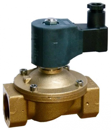 Ventile electromagnetice de apa - Ventil electromagnetic 0...5bar, DN12, 3/8, cu bobina 230Vca și conector, diafragma din NBR, pentru apa, aer, uleiuri ușoare, max 90grdC