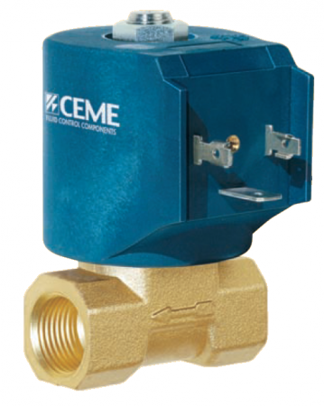 Ventile electromagnetice universale - Ventil electromagnetic, apa, aer, gaze, abur, motorina, nafta, -10...+150grdC, normal închis, 230Vca cu conector, 0...20bar, DN2,8, racord 1/4 filet interior, kvs0,23, membrana EPDM