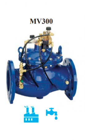 Automatizari si elemente de automatizare - Ventil electromagnetic cu pilot 24Vca Resideo - Braukmann (ex Honeywell), PN16 DN80 normal inchis
