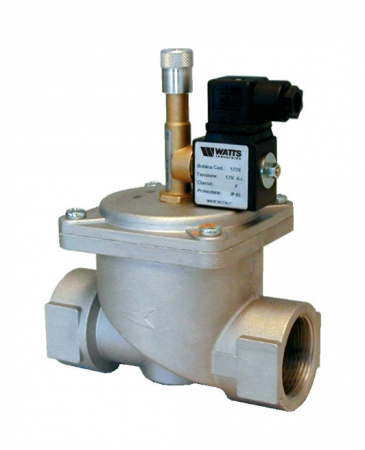 Ventile electromagnetice de gaz - Ventil electromagnetic/rearmare manuala, 220Vca, normal deschis, 1 1/2, 6bar