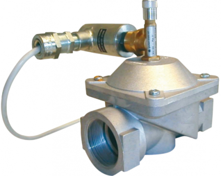 Ventile electromagnetice de gaz - Ventil electromagnetic/rearmare manuala, 220Vca, normal inchis, 11/4, 6bar, execuţie AntiEx, certificat ATEX