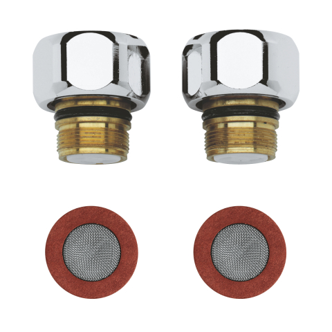 Obiecte sanitare - Grohe ventil impuritati, supapa sens unic, set 2 bucati, pentru baterii dus/cada, crom