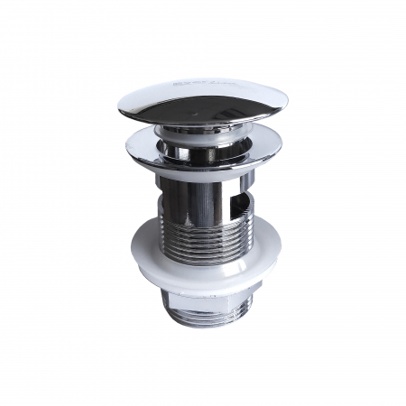 Obiecte sanitare - Ventil lavoar metalic cromat, 5/4\", din zamac cu dop mare, Everpro CLICK-CLACK