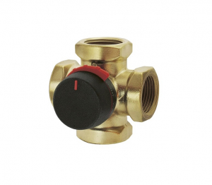 Automatizari si elemente de automatizare - Ventil rotativ de amestec cu 4 cai pentru sisteme bivalente, FI 1 PN 10, DN 25, KVS 10