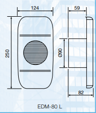 Ventilator extractie baie EDM 80 - L Z 220-240V 50Hz [1]