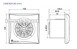 Ventilator extractie baie SILENT 100 - CZ 12V 50Hz [1]