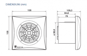 Ventilator extractie baie SILENT 100 - CZ Silver  220-240V 50Hz [1]