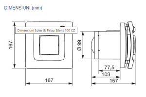 Ventilator extractie baie Soler & Palau, SILENT DUAL 100 [2]