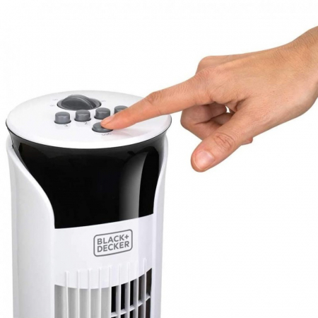 Ventilator turn alb fara telecomanda Black+Decker 81 cm 45 W [2]