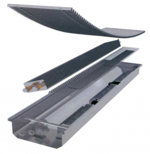 Echipamente de incalzire si producere ACM - Ventiloconvector cu baterie inclinata, 1964 W, 1000 mm., 3 trepte de turatie, racord flexibil si robineti, model vopsit, Stilltech VCVRI-1000-132-305-1-2-2-D