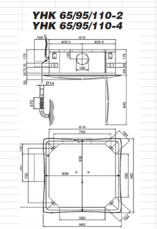 Ventiloconvector tip caseta sistem cu 4 tevi, panou inclus, York model YHK 20-4 2,27kw [3]
