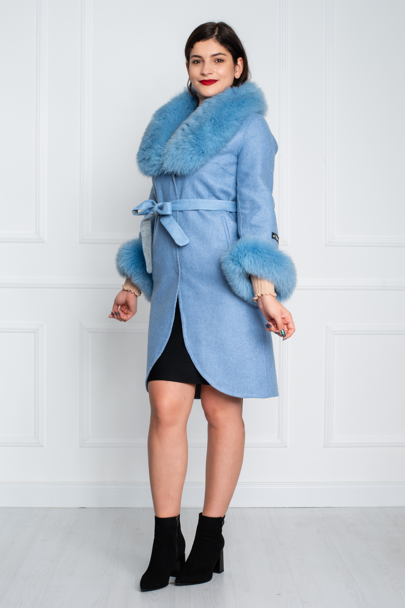 Palton Ayesha midi bleu [3]