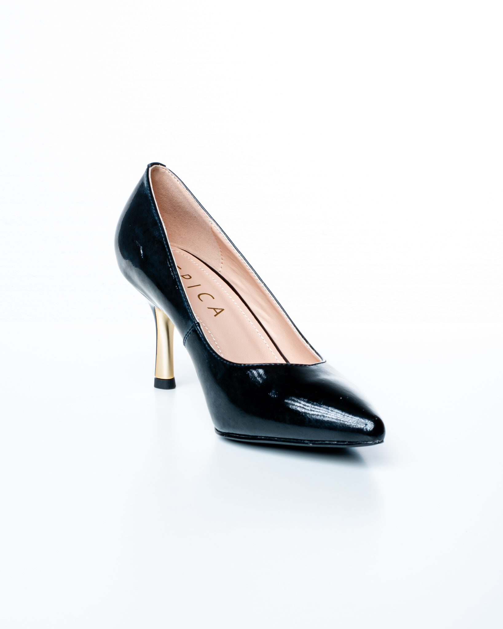 Pantofi de piele naturala Epica 2461 - 7 cm  negri [3]