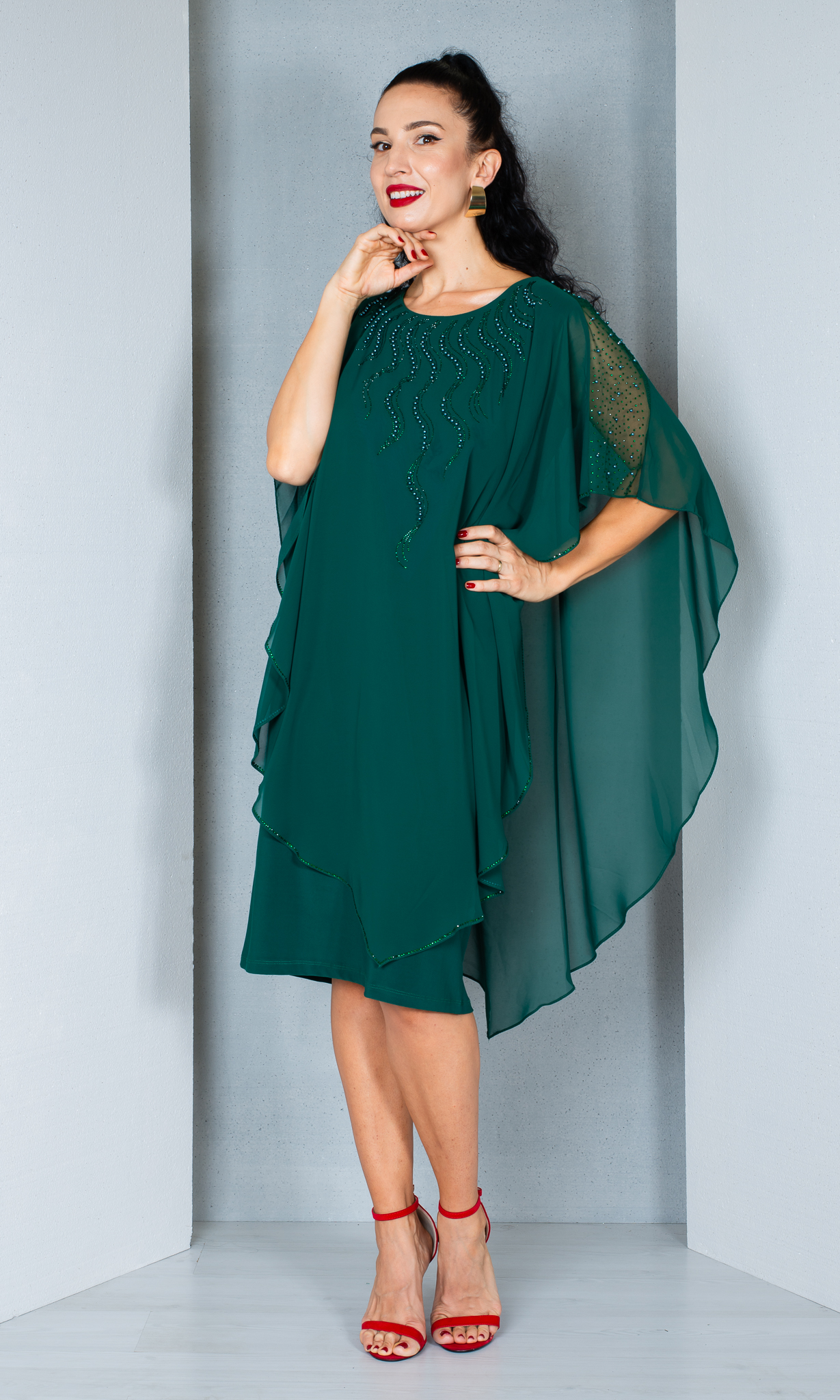 Rochie Antonia midi verde [2]