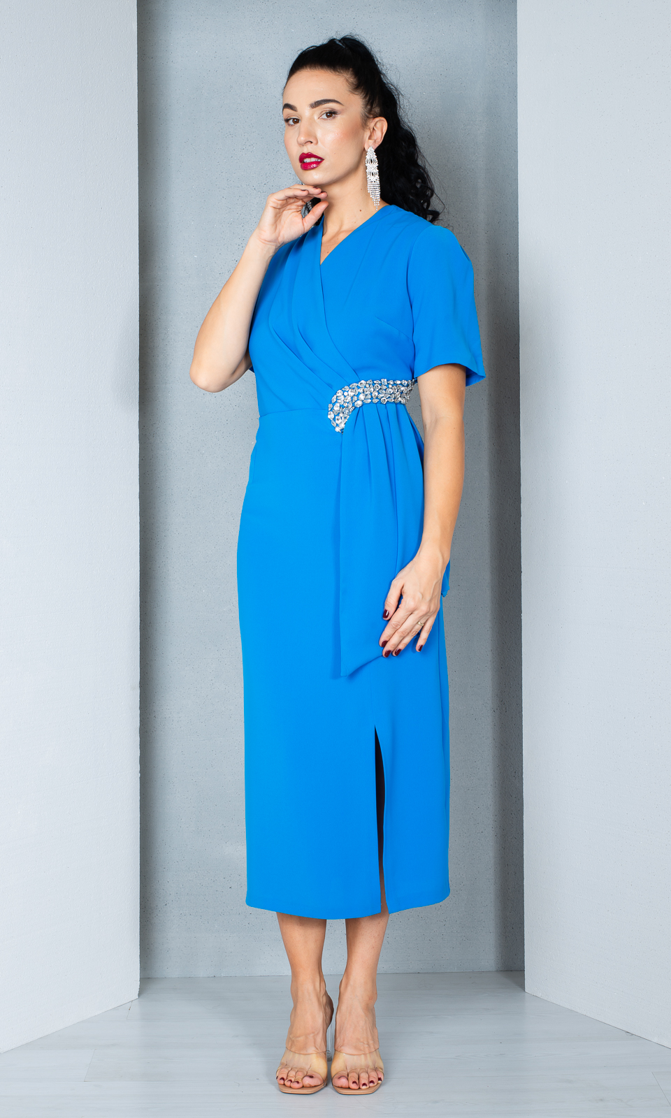 Rochie Dottie midi bleu [1]