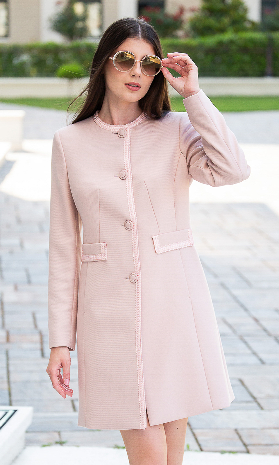 Imbracaminte - Pardesiu de lână Sentierri 840 pudra