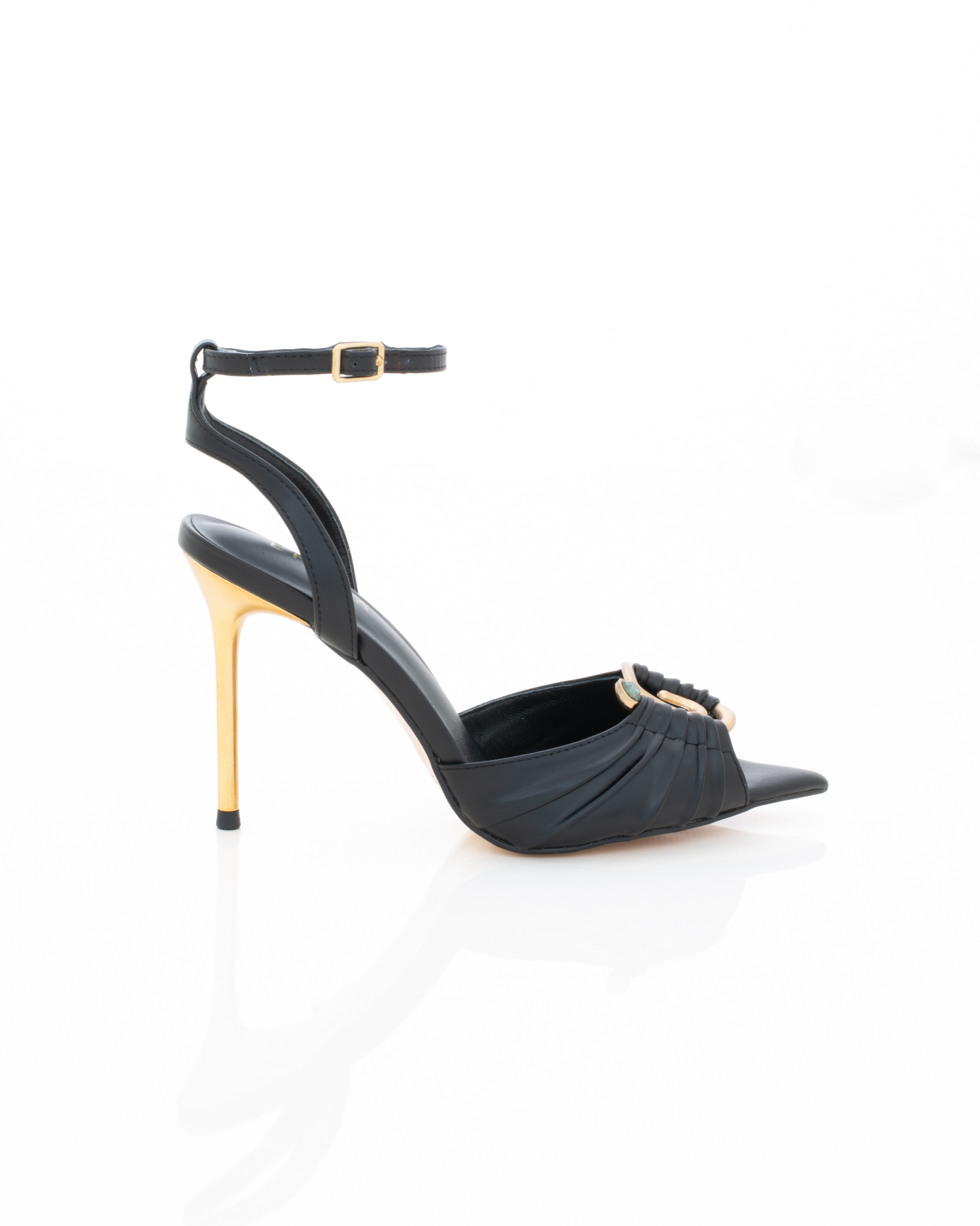 Pantofi Eleganti de piele naturala Epica 3614 - 10.5 cm  negri [2]