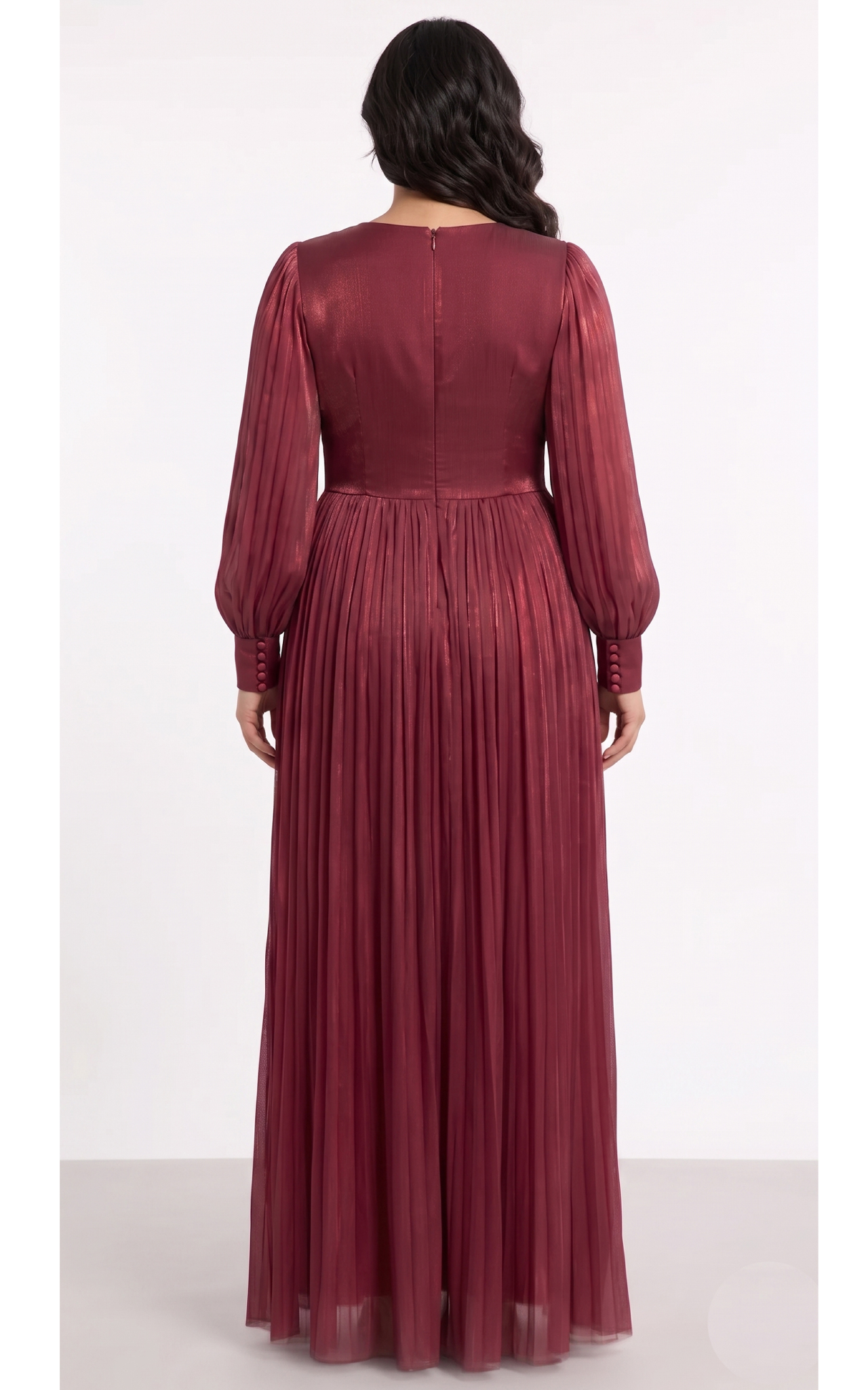 Rochie Gina lunga bordo [4]
