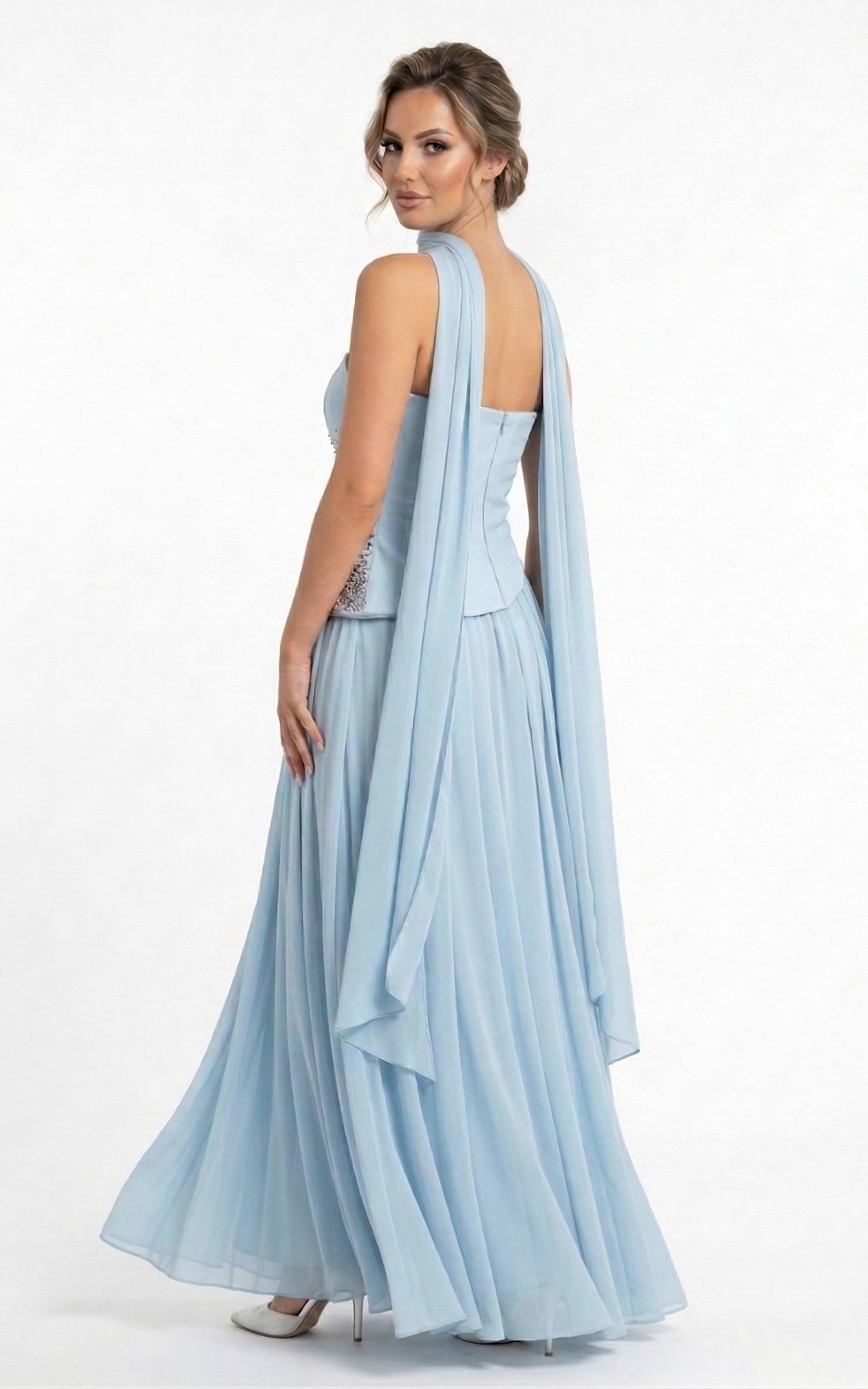 Rochie Gracyn lunga bleu [4]