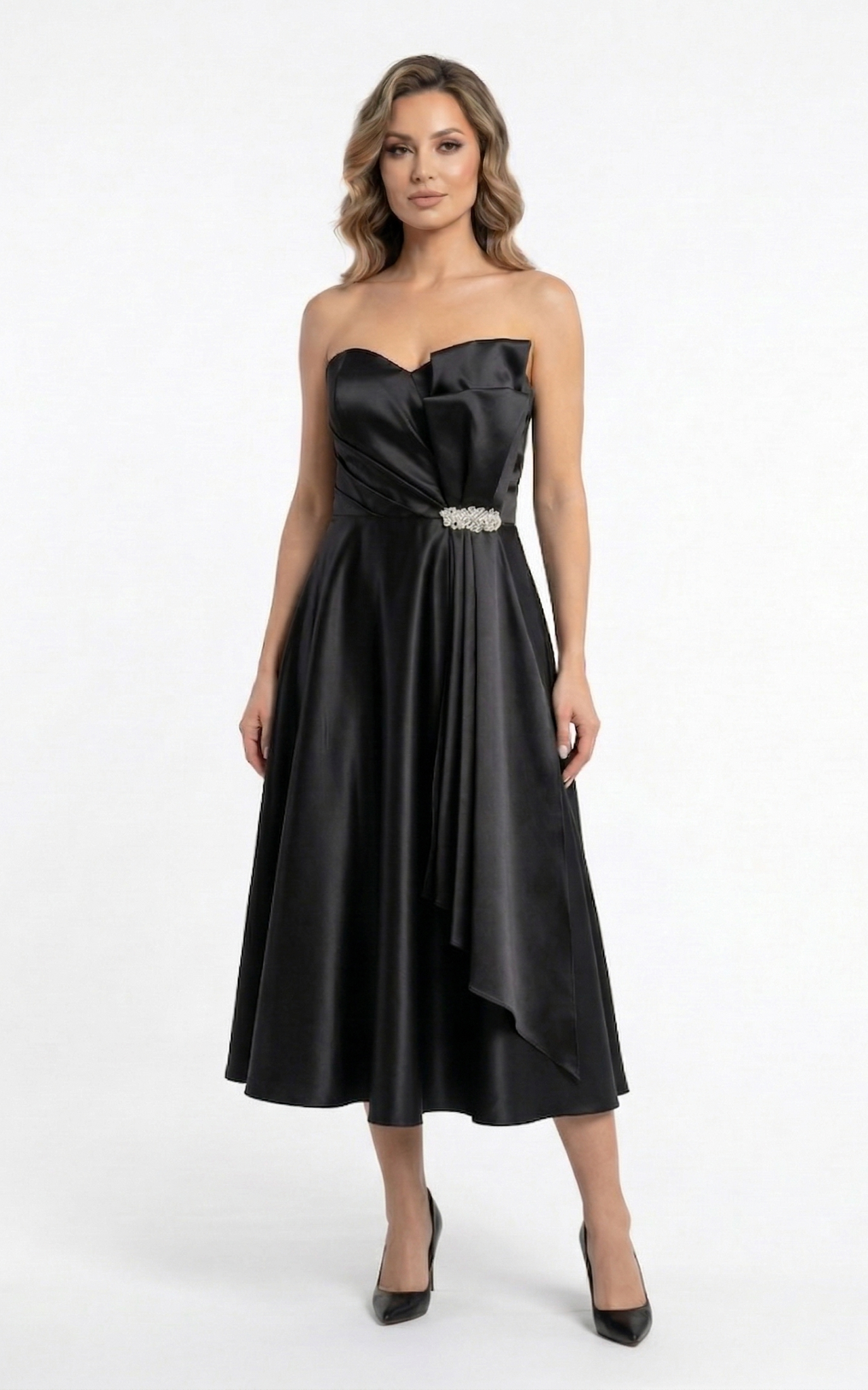 Rochie Georgiana midi neagra [1]