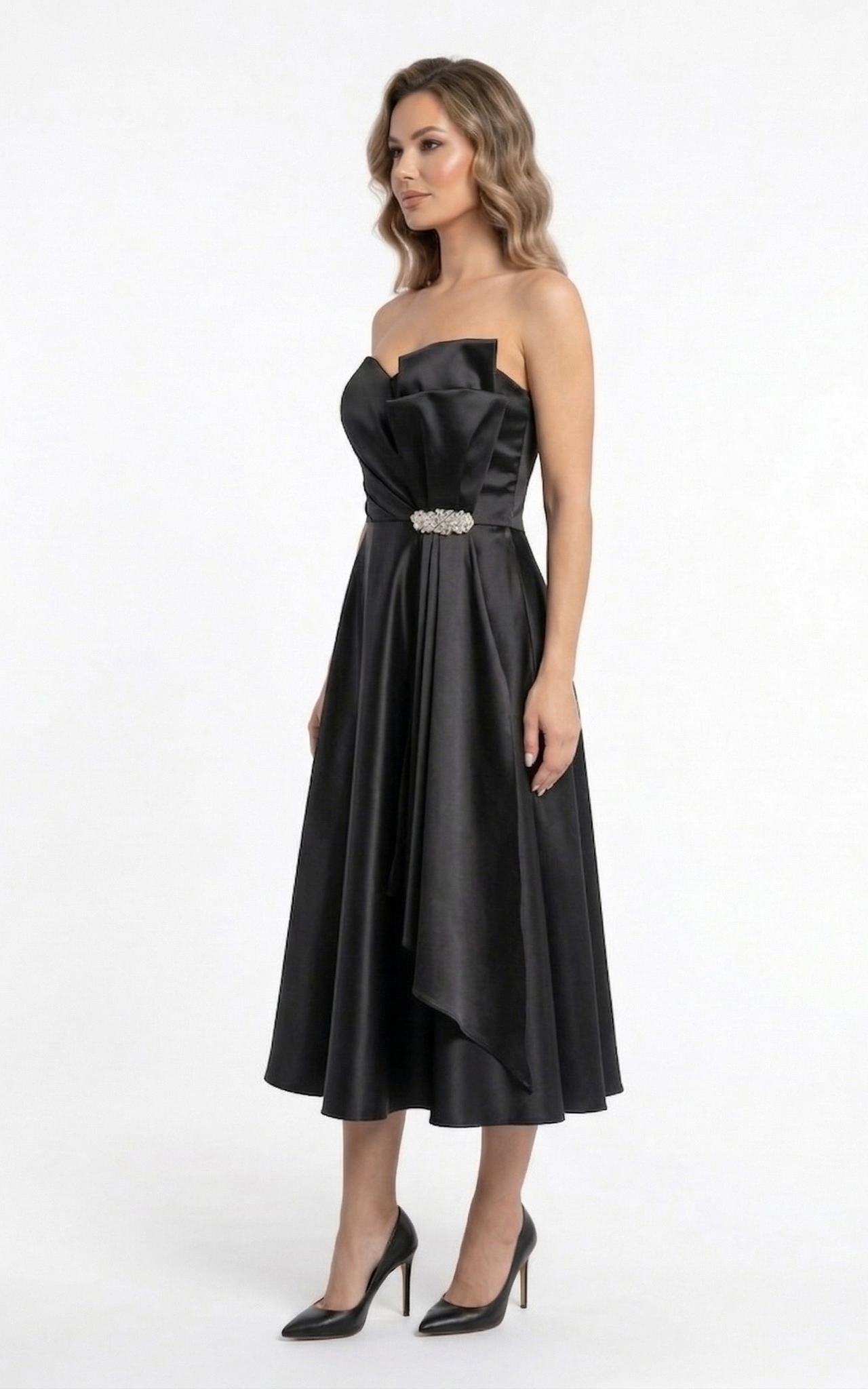Rochie Georgiana midi neagra [2]
