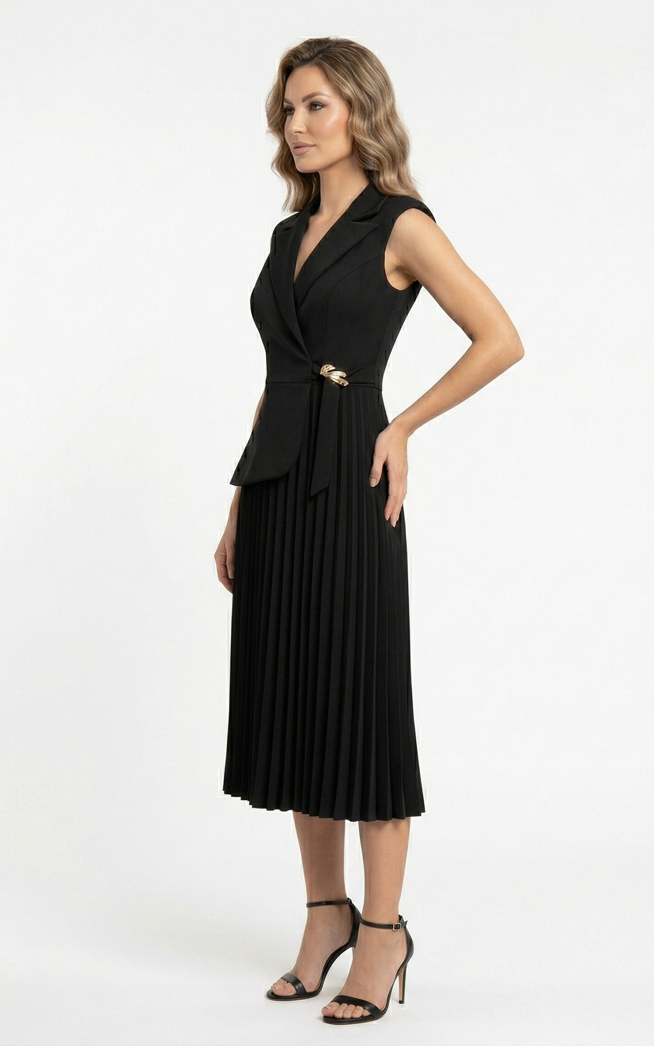 Rochie Gwenivere midi neagra [2]