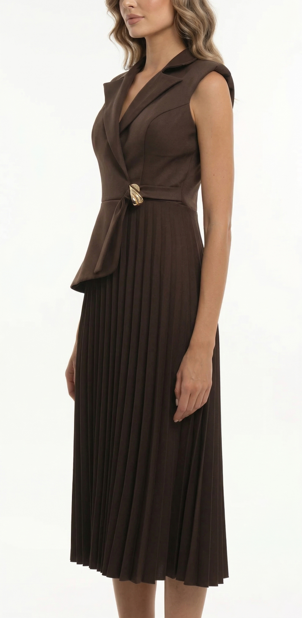 Rochie Gwenivere midi maro [2]