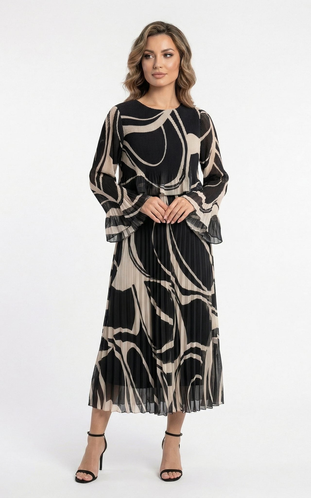 Rochii fabricate in Romania - Rochie Gala midi neagra