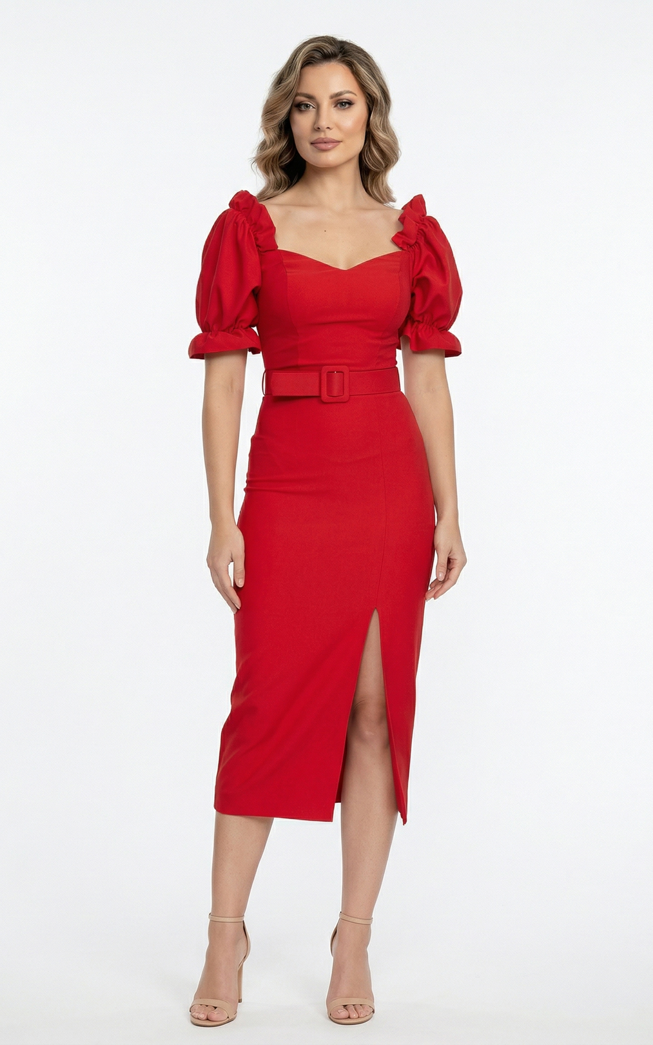Rochie Griselda midi rosie [1]