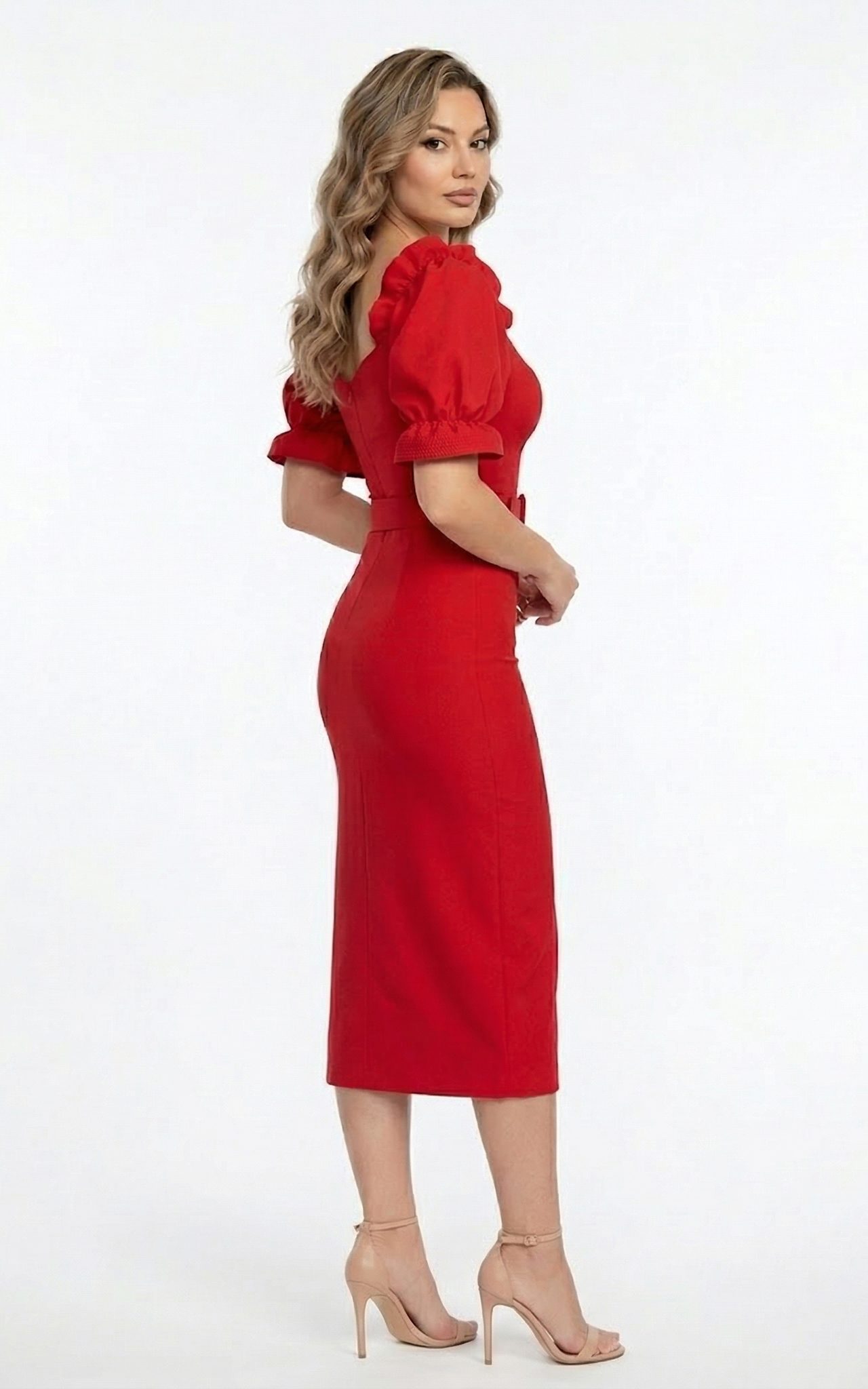 Rochie Griselda midi rosie [3]