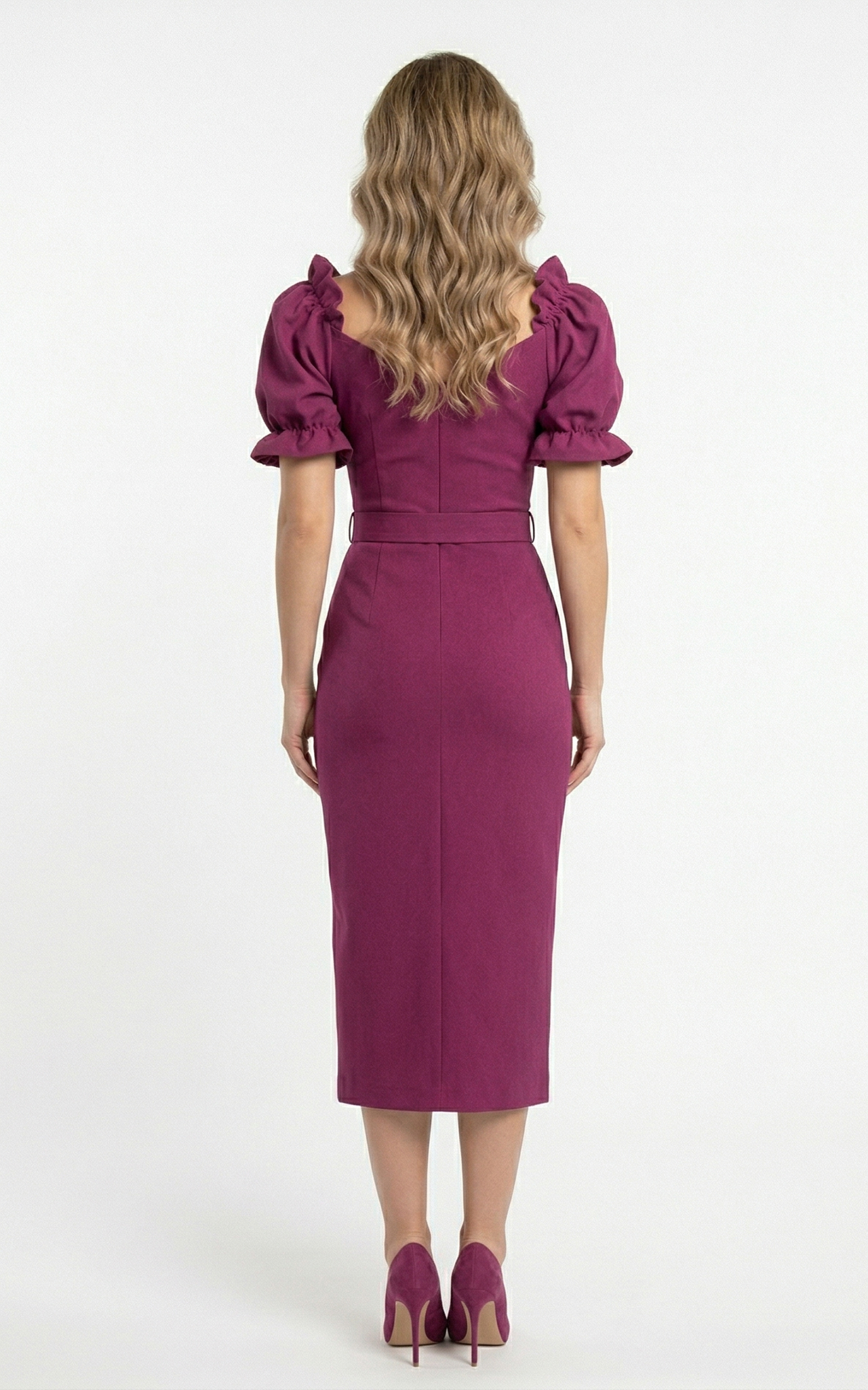 Rochie Griselda midi pruna [3]