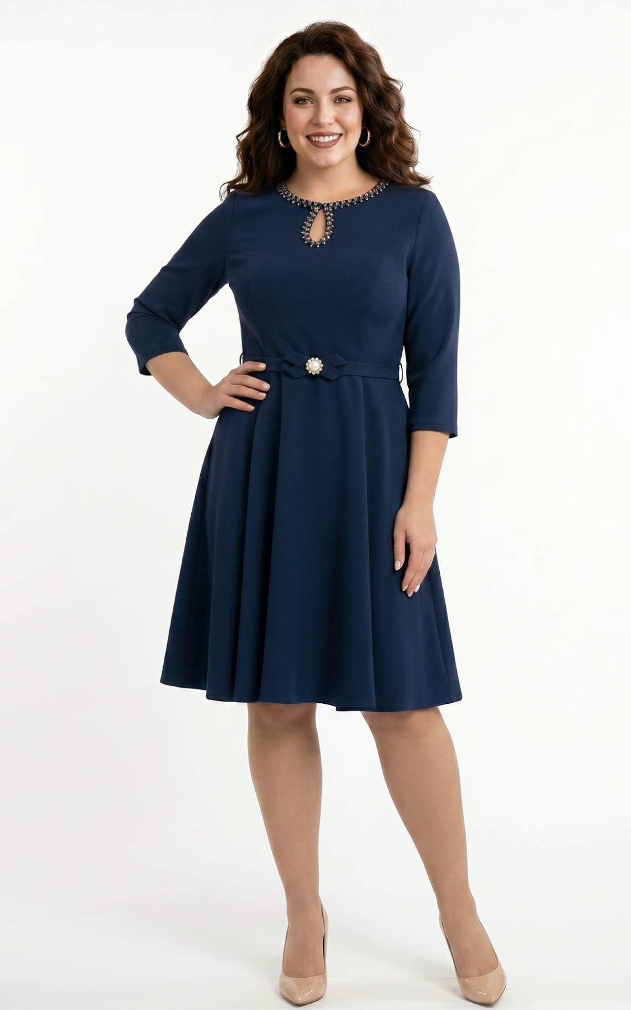 Rochie Galaxy midi bleumarin [2]