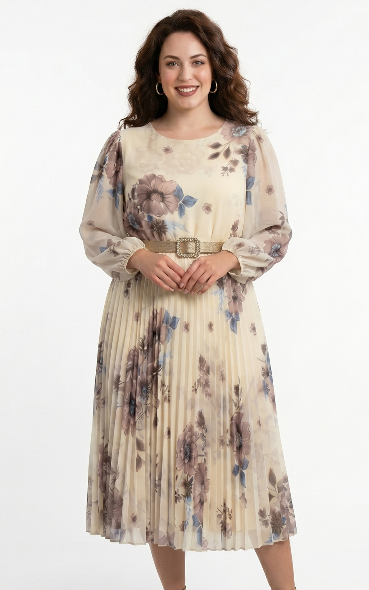 Rochie Georgianna midi bej [1]