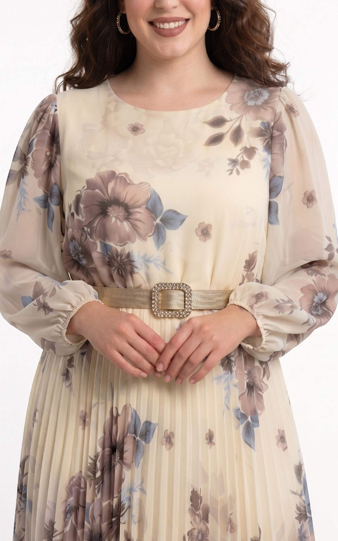 Rochie Georgianna midi bej [3]