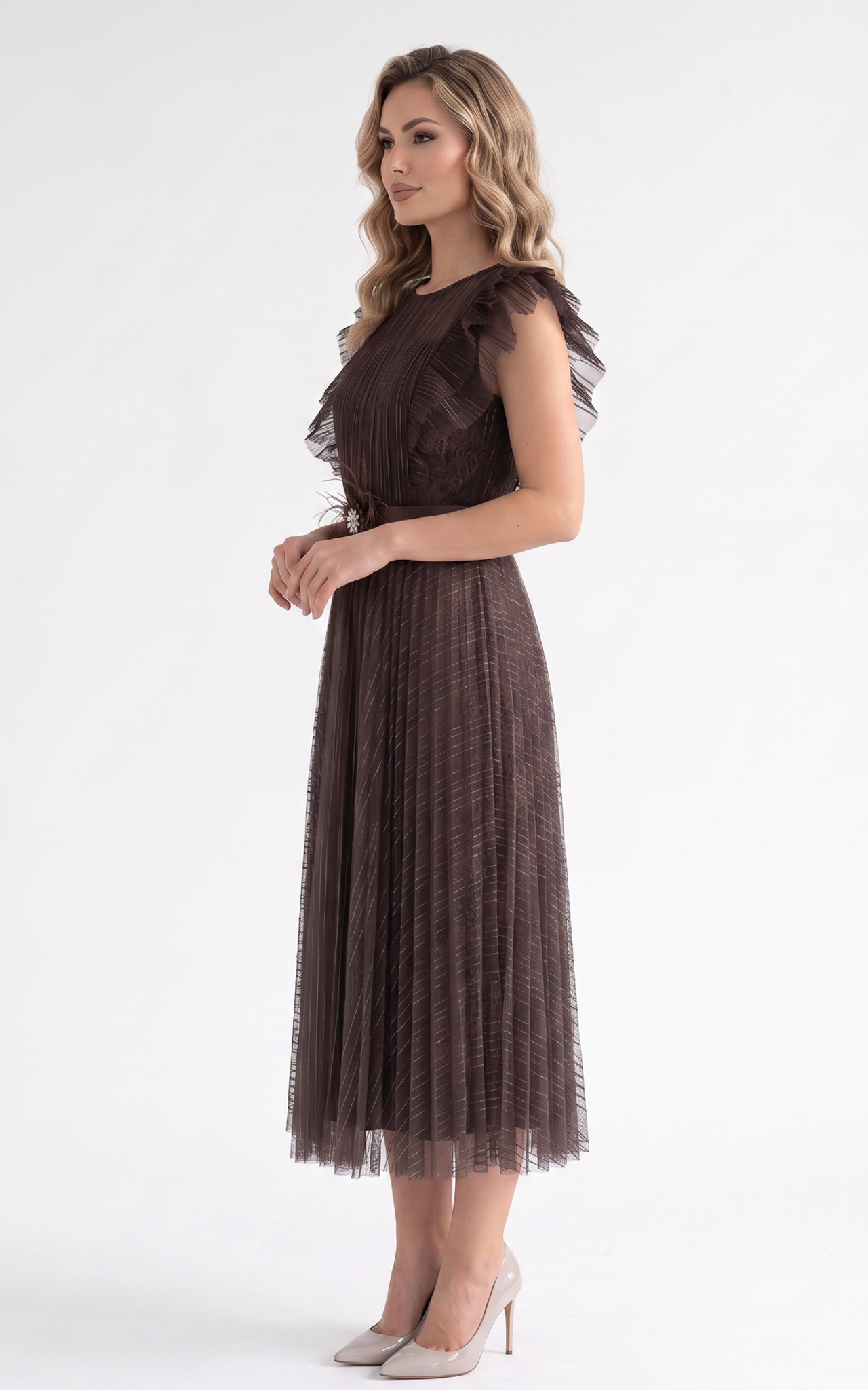Rochie Gypsy midi maro [2]