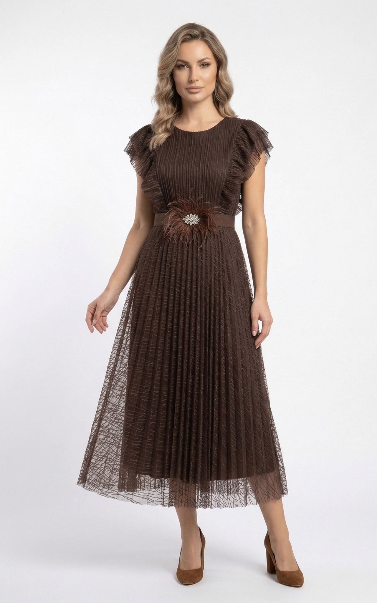 Rochie Gypsy midi maro [3]