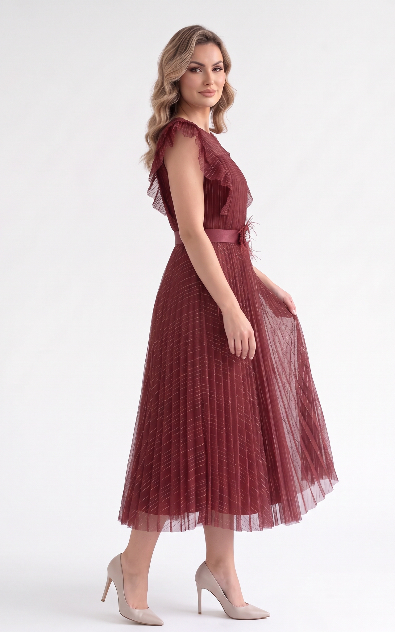 Rochie de toamnă Gypsy bordo [2]