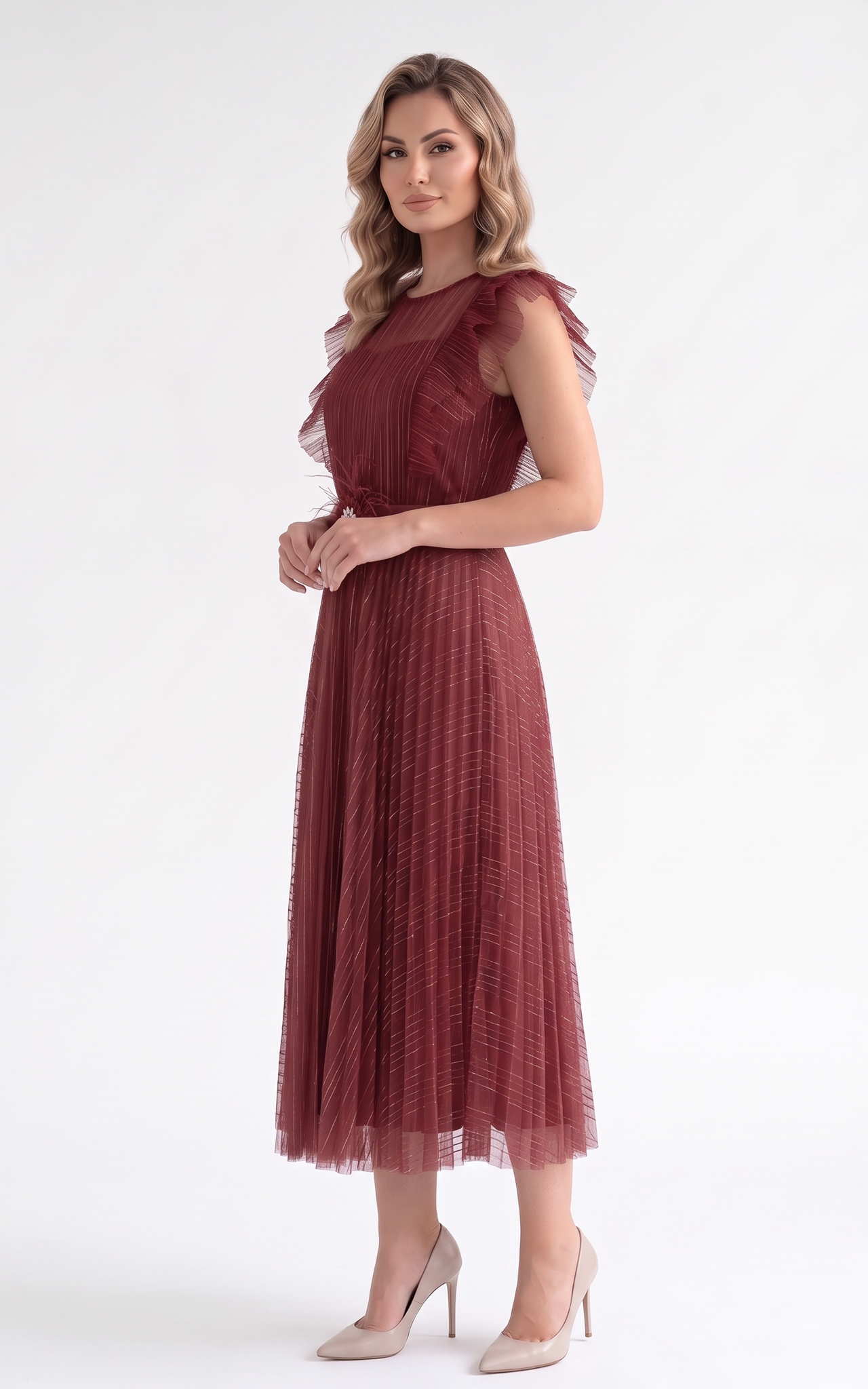 Rochie de toamnă Gypsy bordo [3]