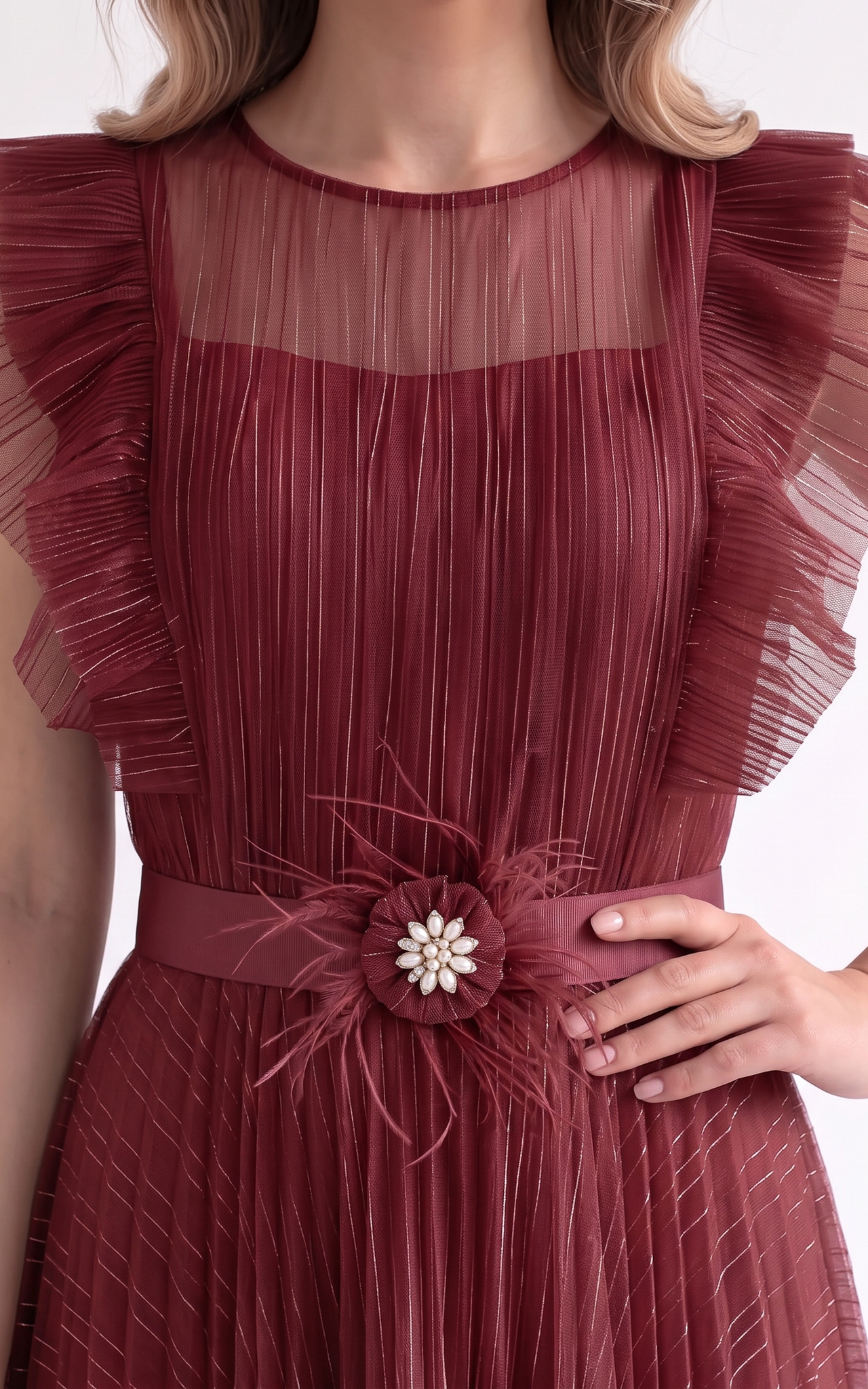 Rochie de toamnă Gypsy bordo [4]