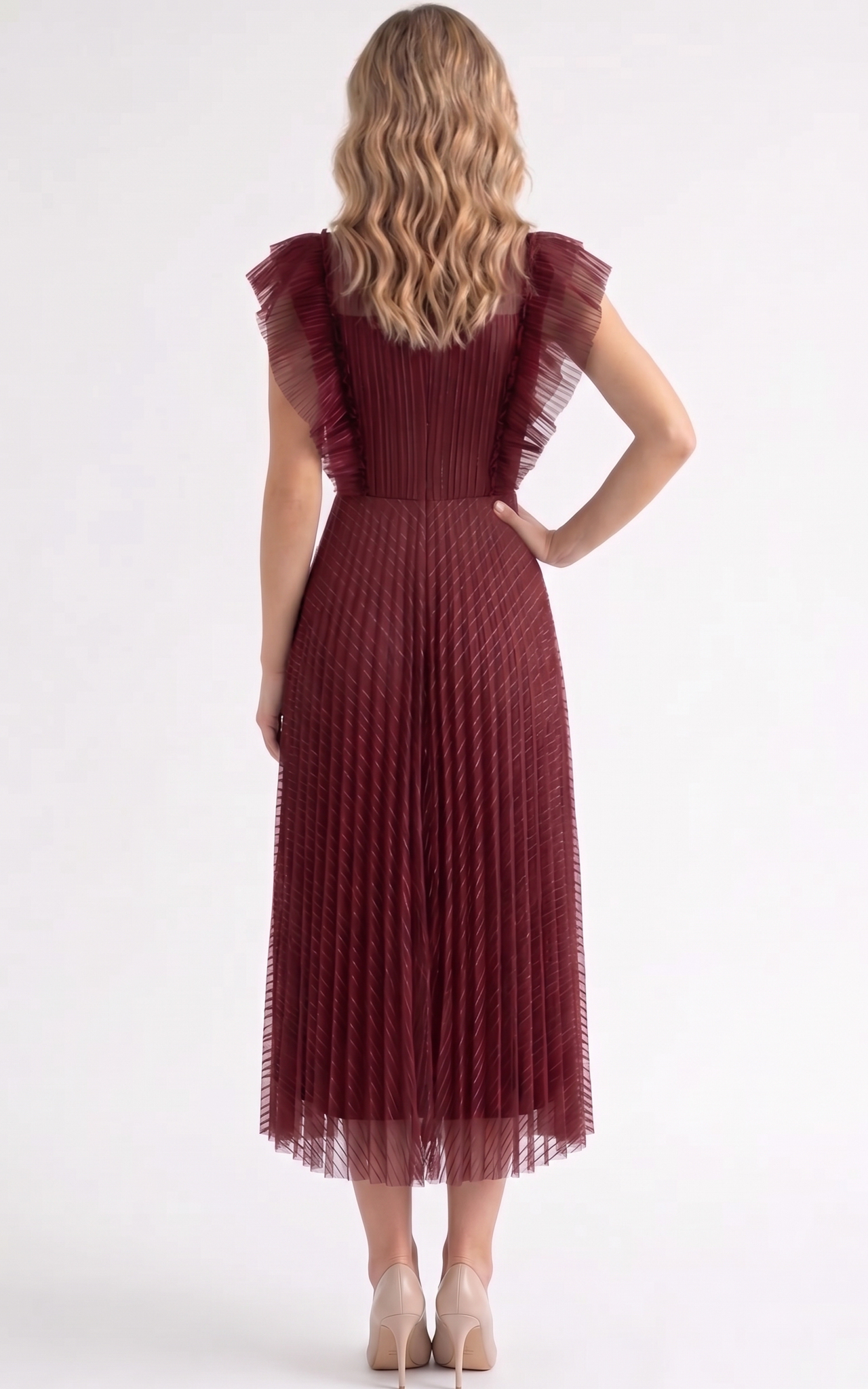 Rochie de toamnă Gypsy bordo [5]