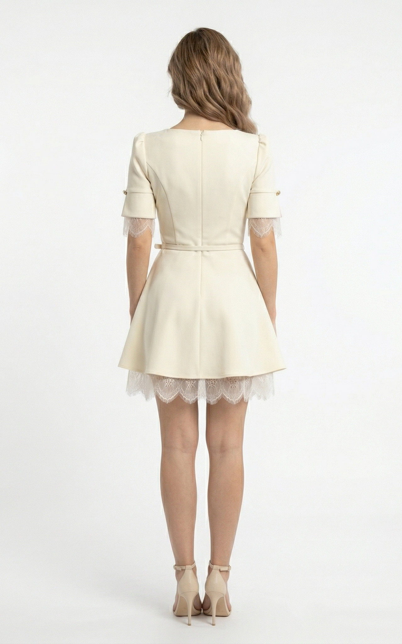 Rochie Gretta scurta bej [4]