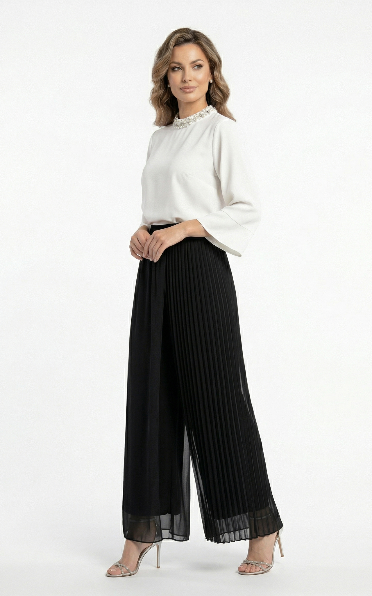 Fusta Pantalon Glenda lunga neagra [3]