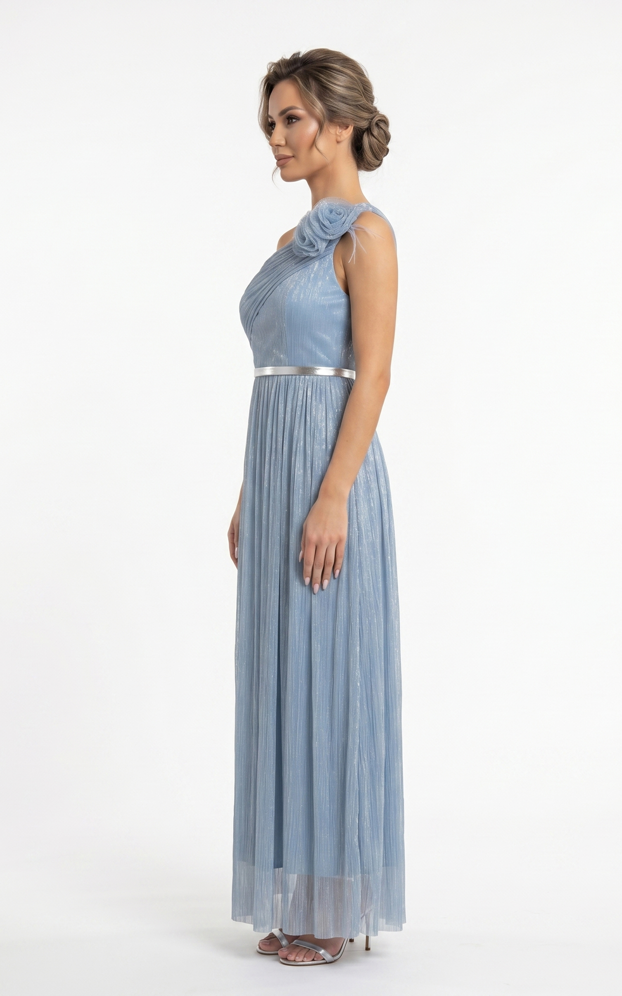 Rochie Hayley lunga bleu [4]