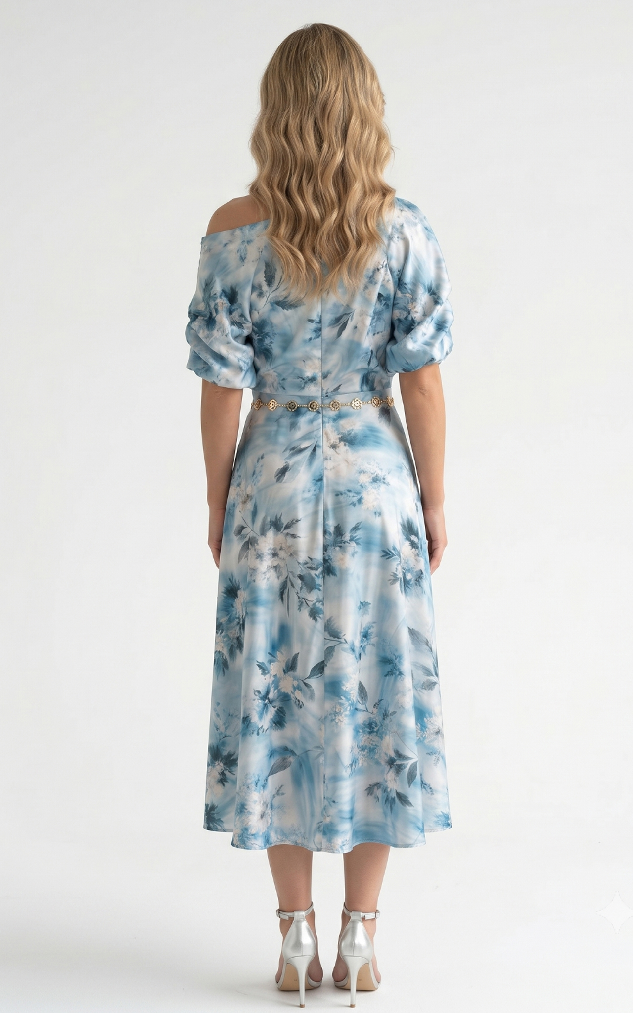 Rochie Halo midi bleu [4]