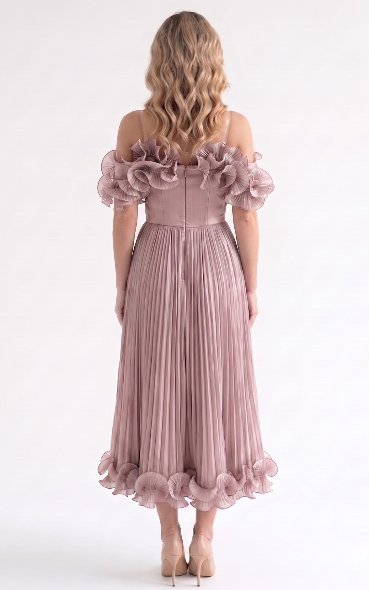 Rochie Haya midi pudra [5]