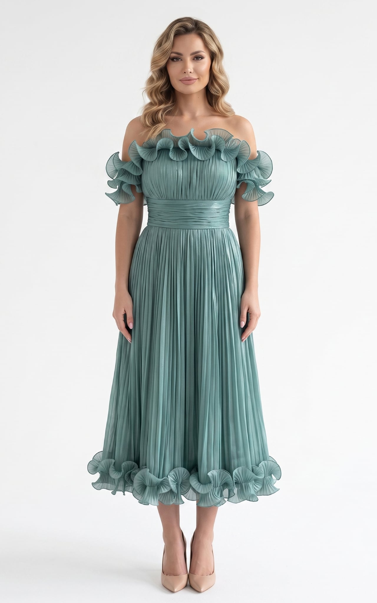 Rochii - Rochie Haya midi menta